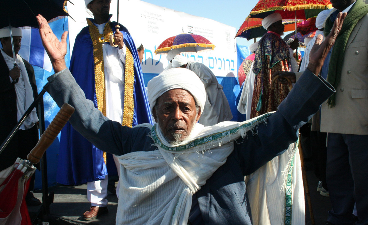 An Ethiopian Jew celebrating the holiday of Seged. Wikipedia.
