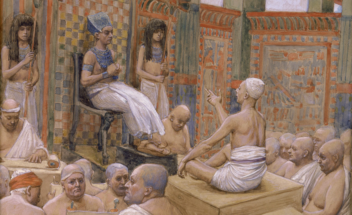 From Joseph Interprets Pharaoh&#8217;s Dream, c. 1896-1902, by James Jacques Joseph Tissot. Via the Jewish Museum.
