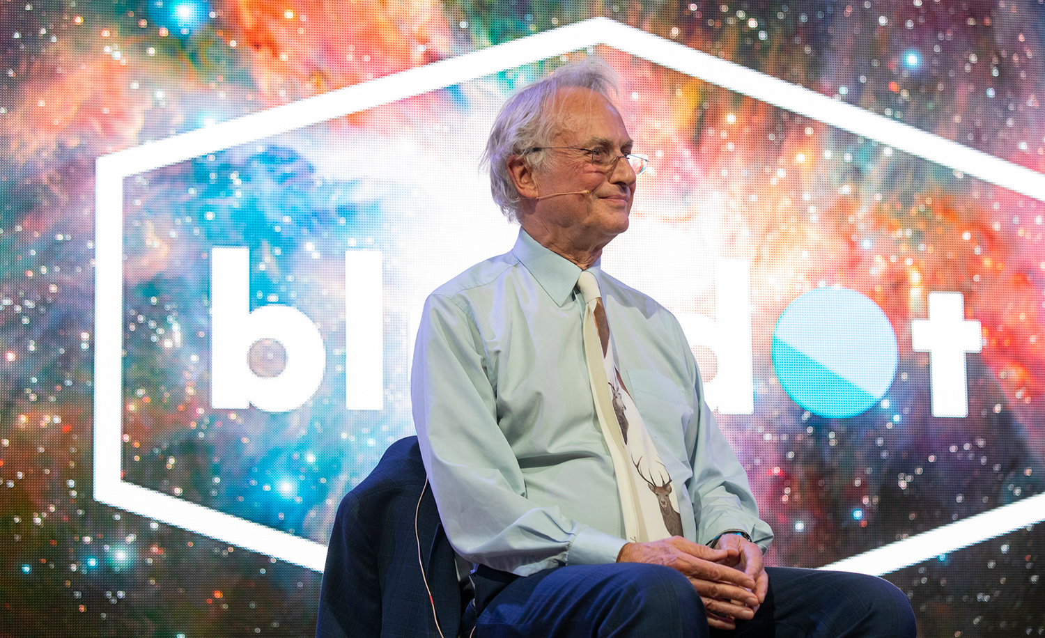 Richard Dawkins in conversation at the Blue Dot Festival on July 21, 2018 in Manchester, England. Andrew Benge/Getty Images.
