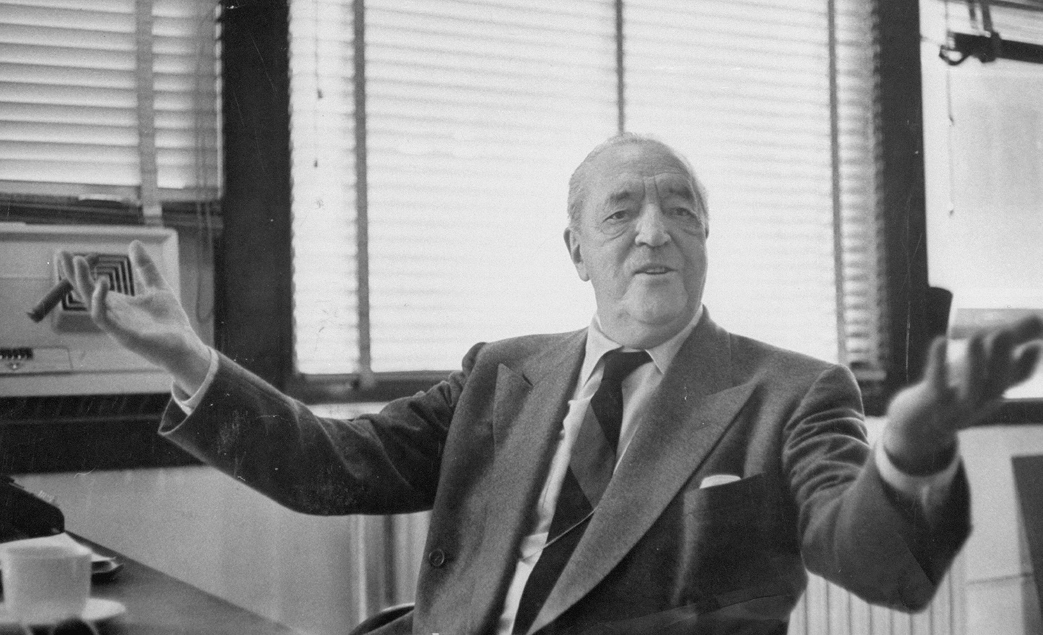 Mies Van Der Rohe at his desk. Frank Scherschel/The LIFE Picture Collection/Getty Images.
