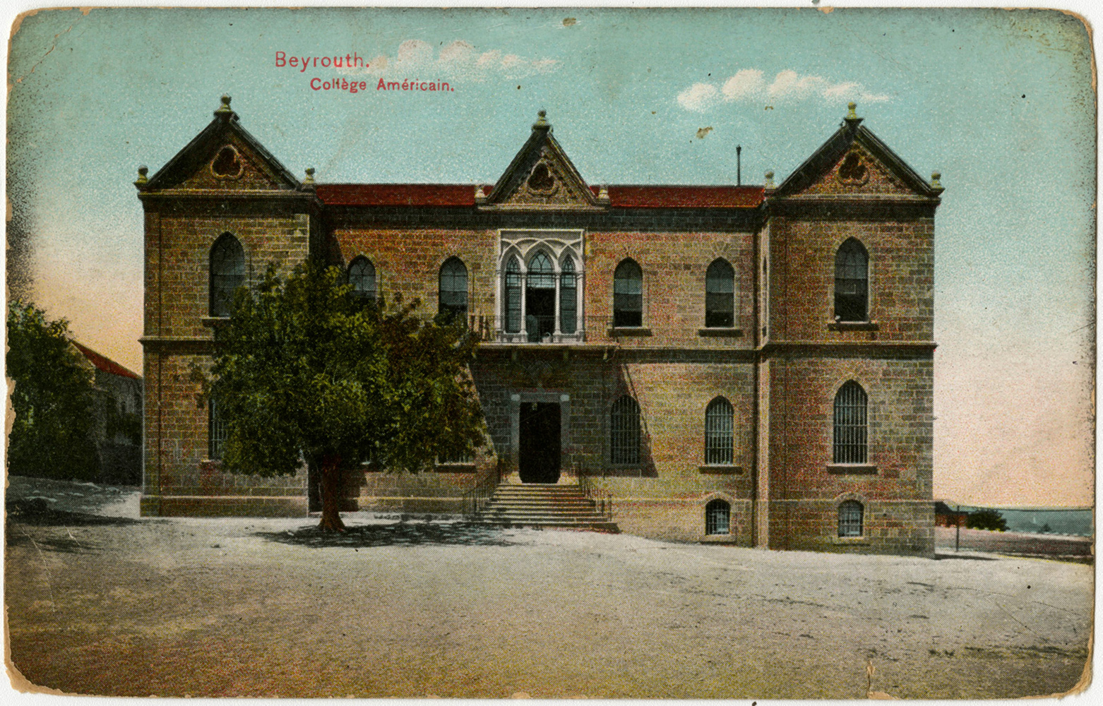 An early image of what became the American University of Beirut. Chronicle/Alamy Stock Photo.
