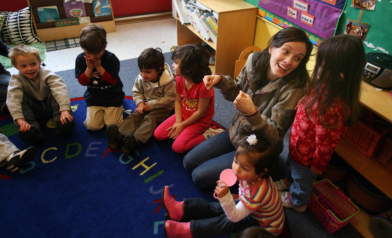Children at the Jewish Family Preschool in San Francisco on March 13, 2009. Mark Constantini/San Francisco Chronicle via Getty Images.
