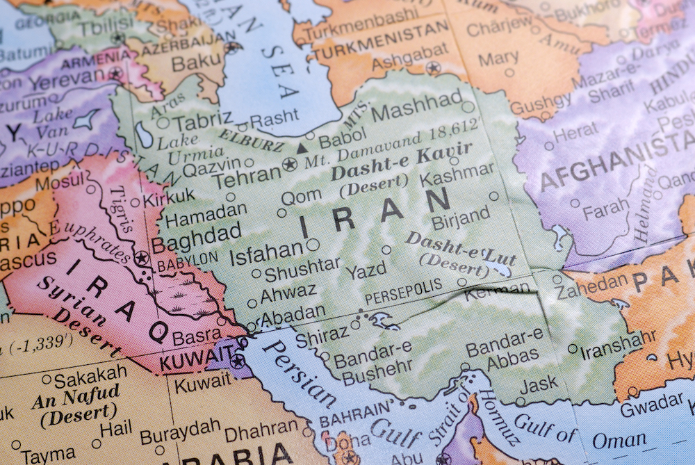 iranian revolution map