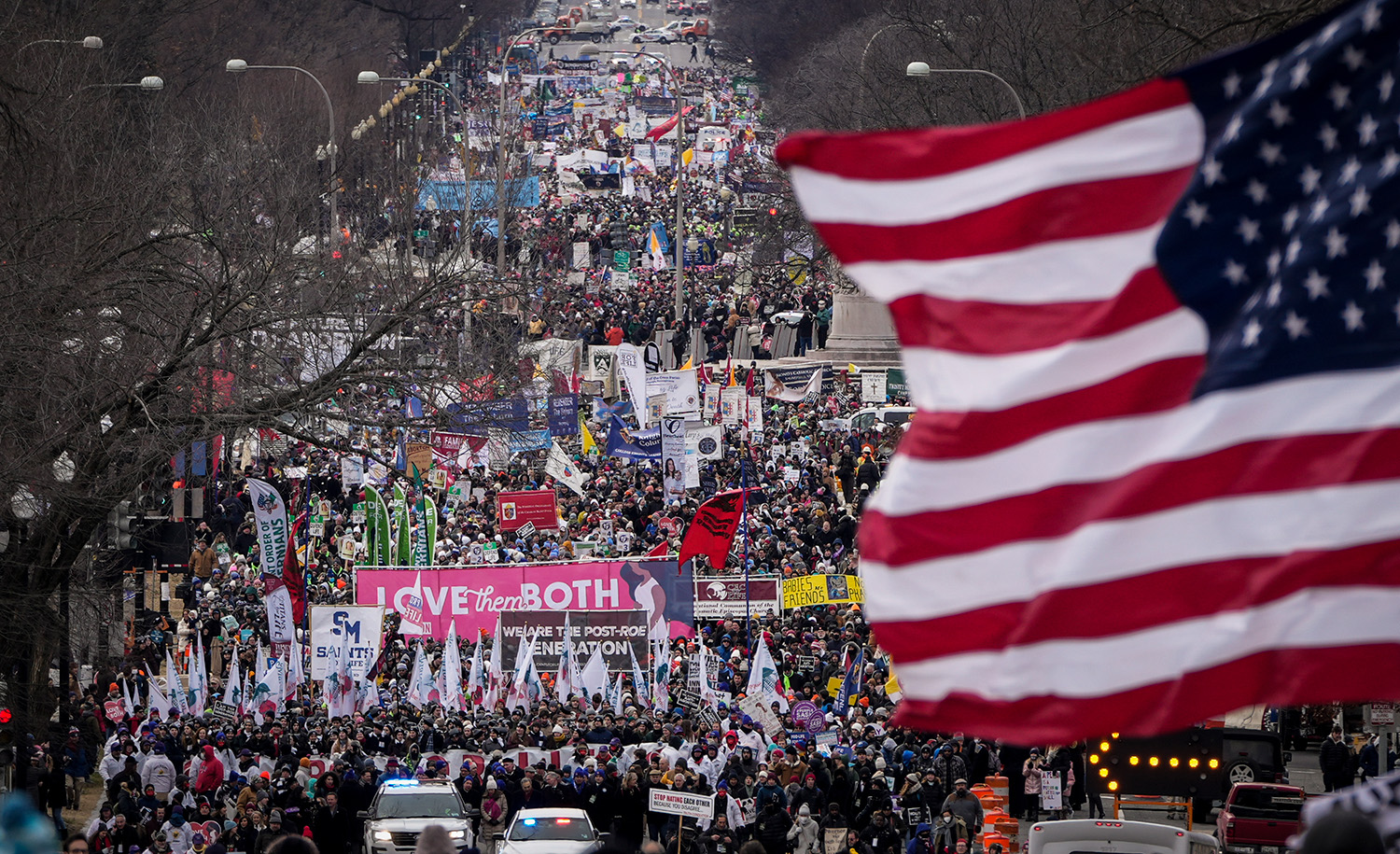 An abortion protest on January 21, 2022 in Washington, DC. Drew Angerer/Getty Images.
