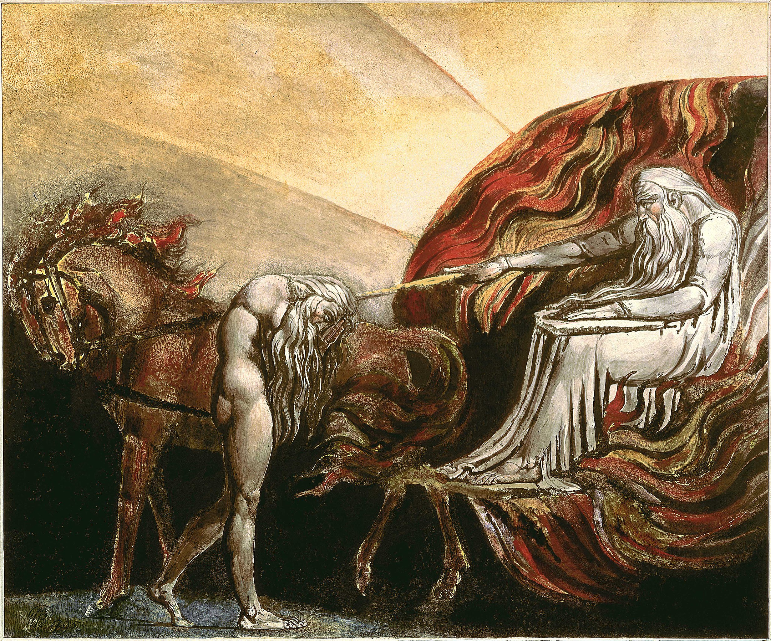 God Judging Adam by William Blake.
