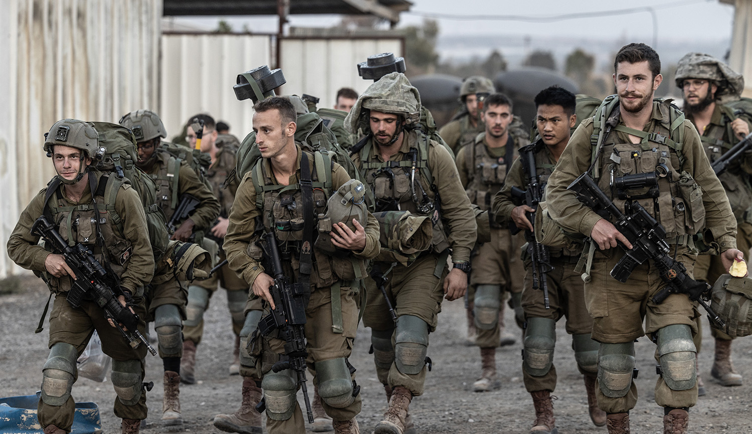 
Israeli soldiers along the border with Gaza on October 11, 2023. Mostafa Alkharouf/Anadolu via Getty Images.






