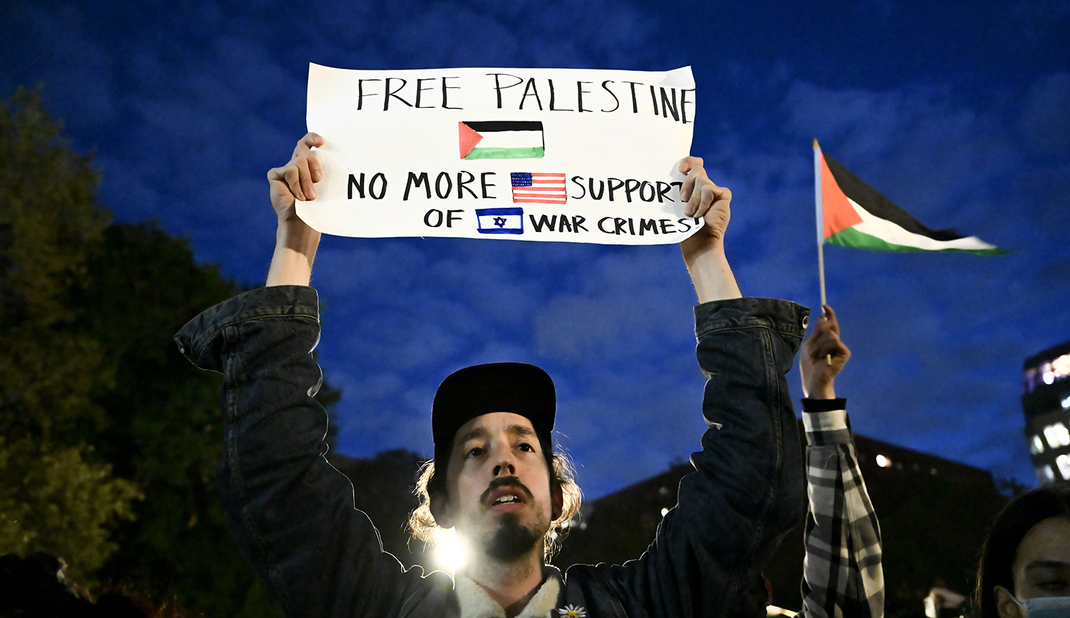 
An anti-Israel protest in New York on October 17, 2023. Fatih Aktas/Anadolu via Getty Images.






