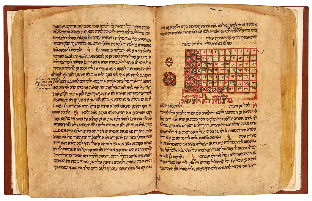 A page from Sefer ha Mitzvot, 1492, by Maimonides. Hartman Family Collection.
