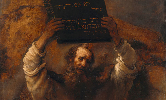 Moses Smashing the Tables of the Law Rembrandt van Rijn, 1659. Gemäldegalerie, Berlin.
